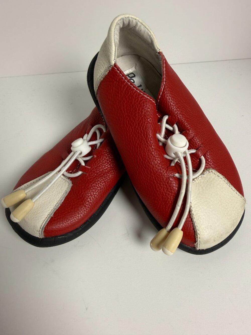 Pedoodles Saddle Shoe/Kicks Walker Red & White Toggle Tie Vintage Style Sz XXL